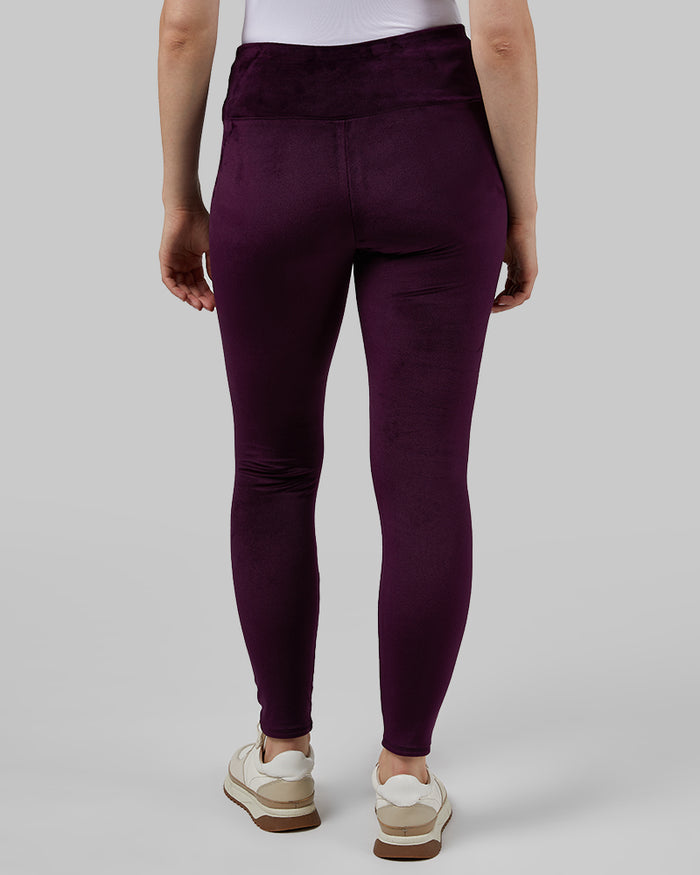 32 Degrees Irises _ Women's soft Velour Legging {model: Julia is 5'8"and size 4 wearing size S}{bottom}{right} {bottom}{right}
