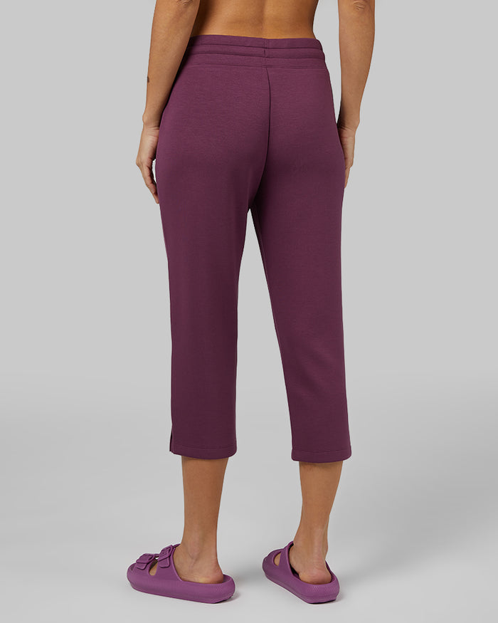 32 Degrees Crushed Violet _ Women's studio Tech Capri {model: Hali is 5'9"and size 4, wearing size S}{bottom}{right} {bottom}{right}