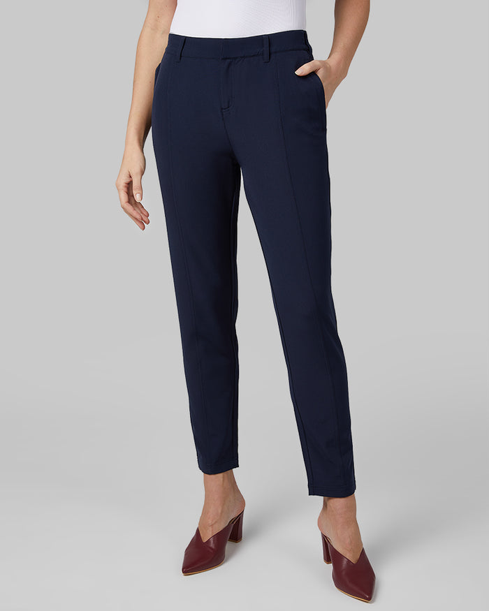 32 Degrees Hero Navy _ Women's Casual Work Pant {model: Emily is 5'9"and size 4 wearing size S}{bottom}{right} {bottom}{right}