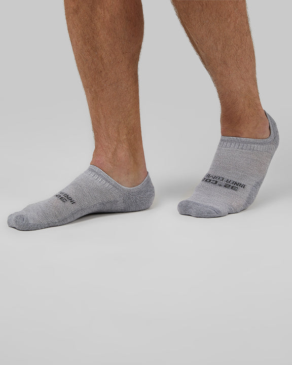 32 Degrees Grey Heather _ Men's 6-Pack Cool Comfort No Show Socks {bottom}{right}