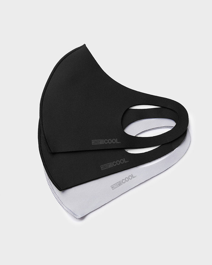 32 Degrees Black/Black/Grey Unisex 3 Pack Face Covering Mask