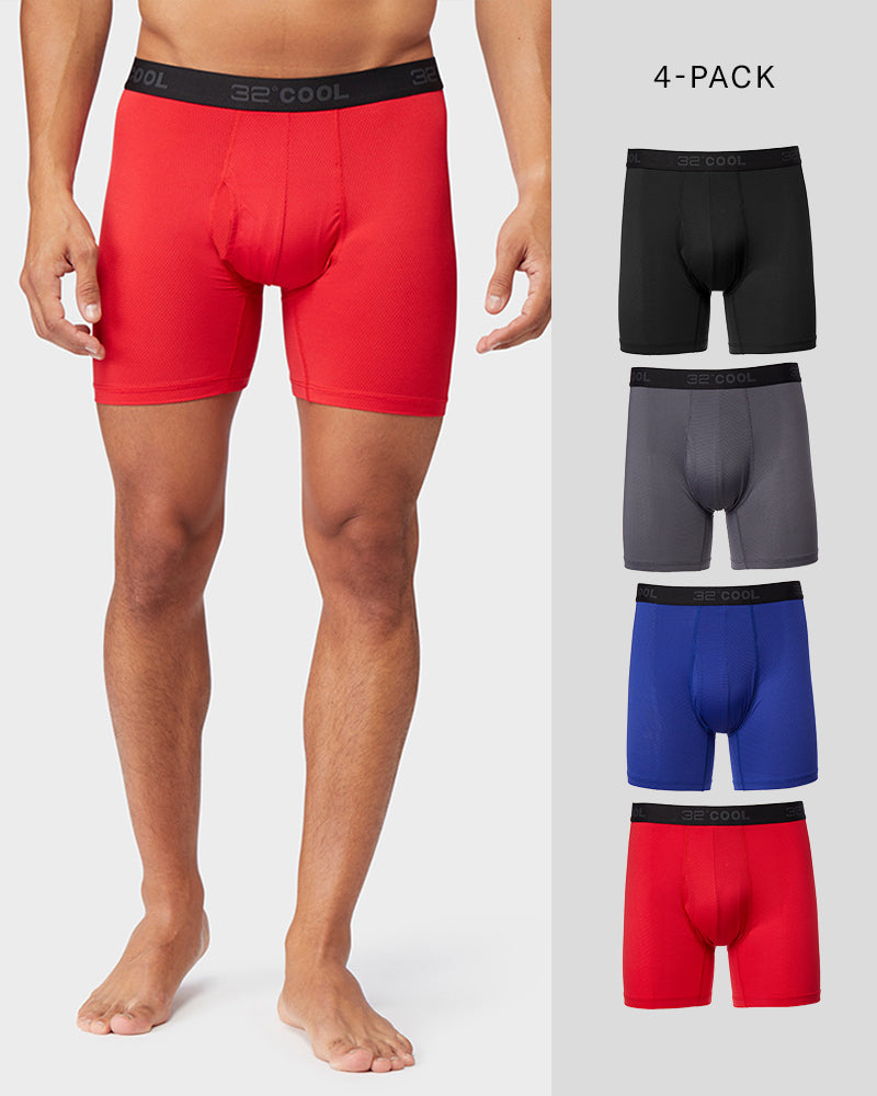 MEN'S 4-PACK ACTIVE MESH BOXER BRIEF