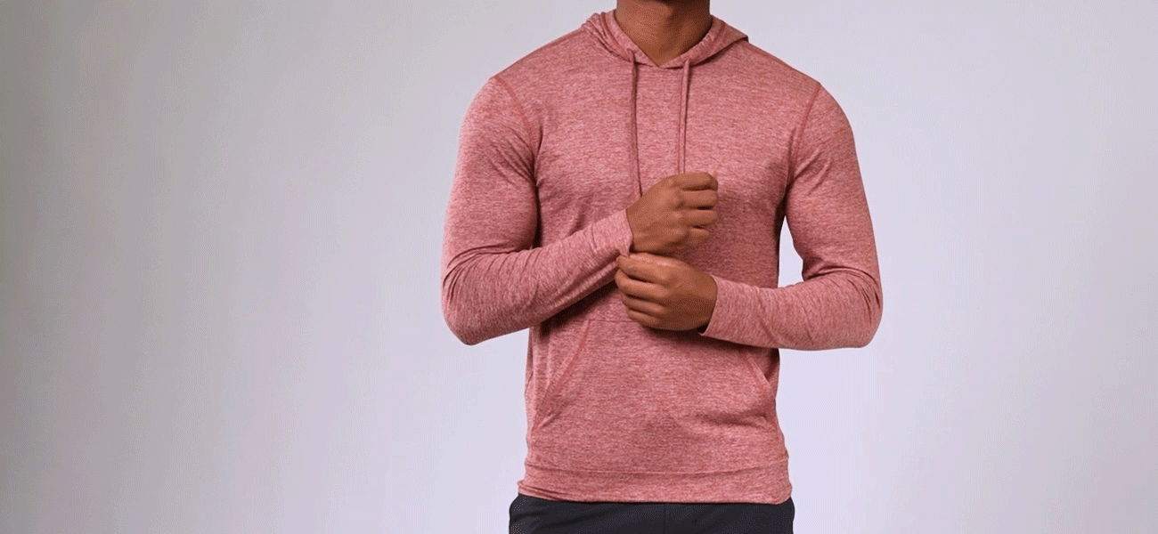 MEN'S COOL LONG SLEEVE HOODED T-SHIRT