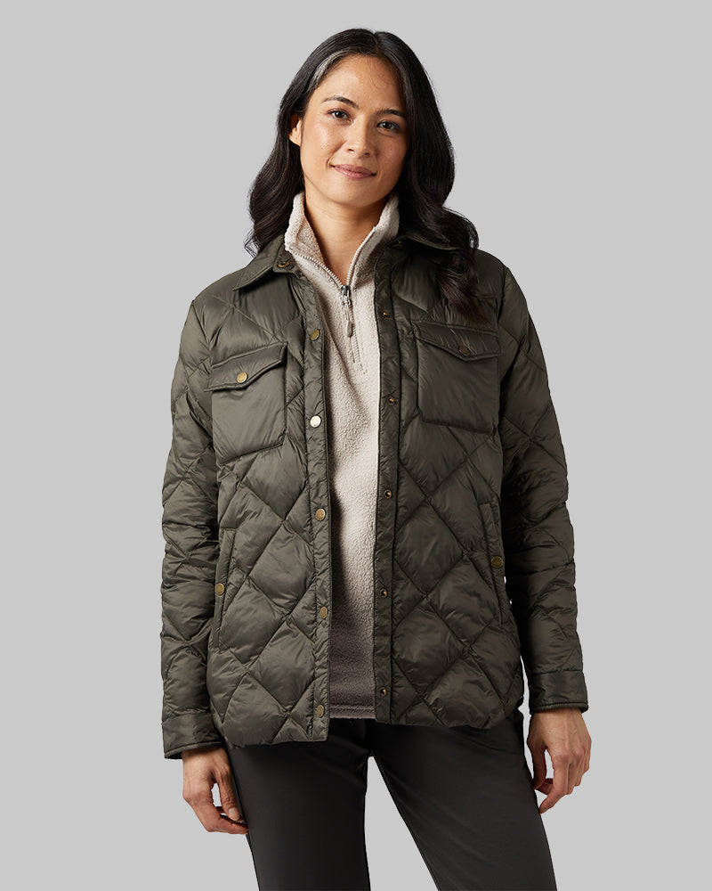 WOMEN'S LIGHTWEIGHT RECYCLED POLY-FILL SHIRT JACKET