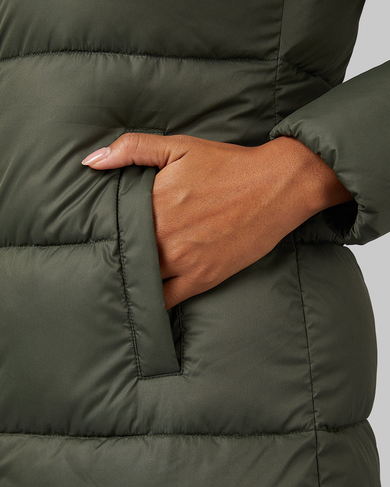 women's shield tech maxi poly fill coat