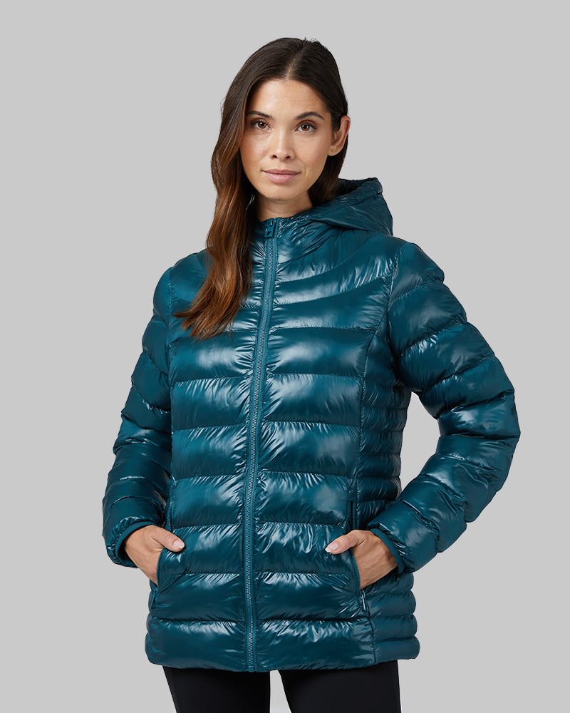 32 Degrees Women's Shiny Poly-fill Hooded Jacket (3 Colors)