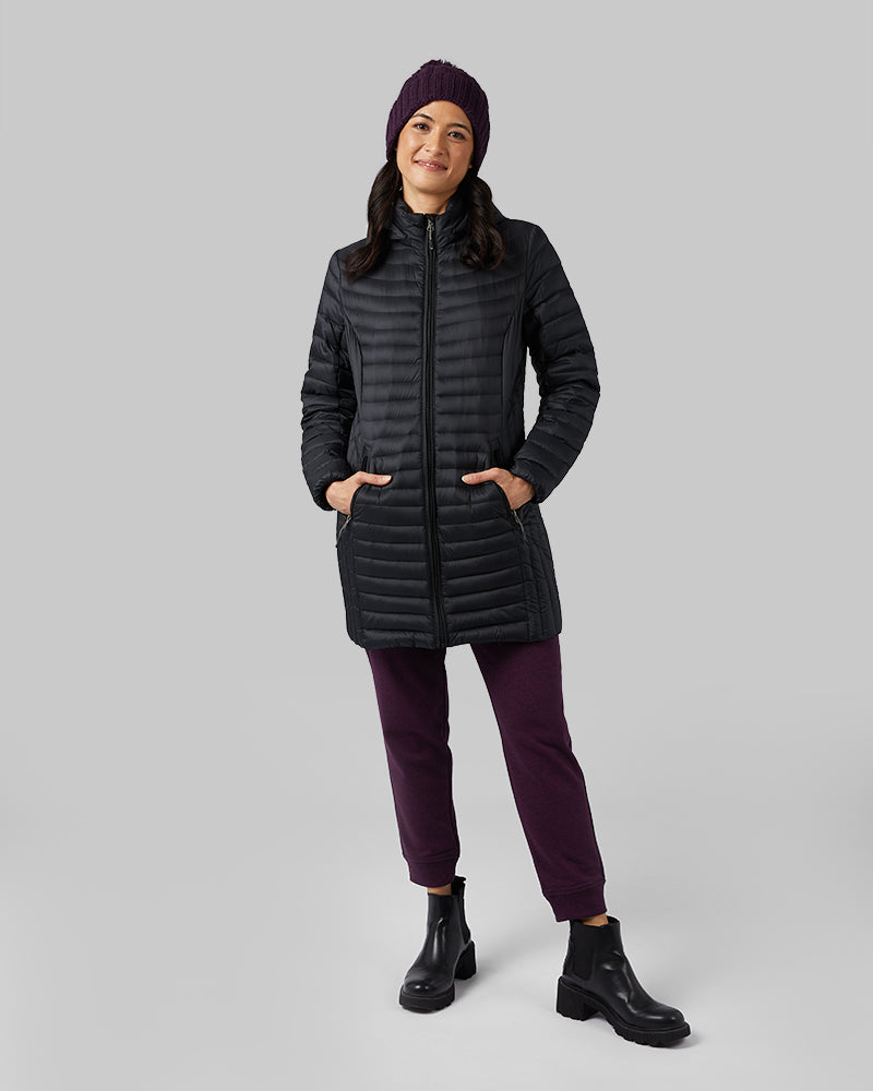 Women's Ultra-Light Down Packable 3/4 Jacket