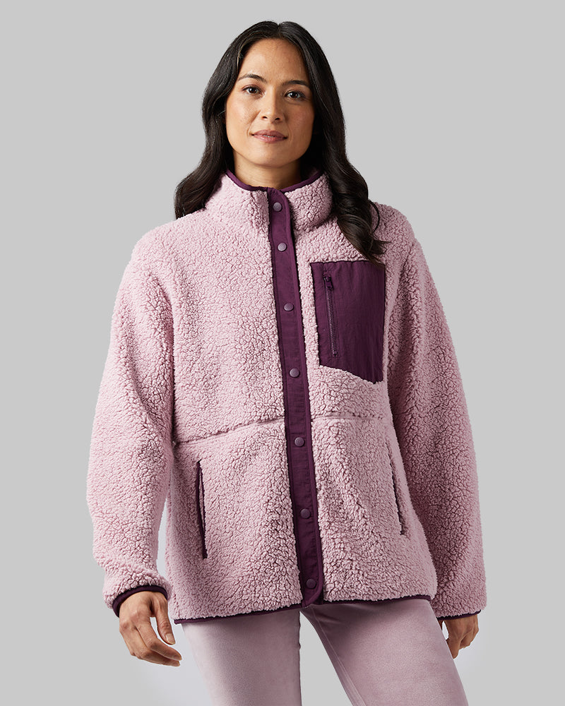 WOMEN'S COZY SHERPA SNAP JACKET