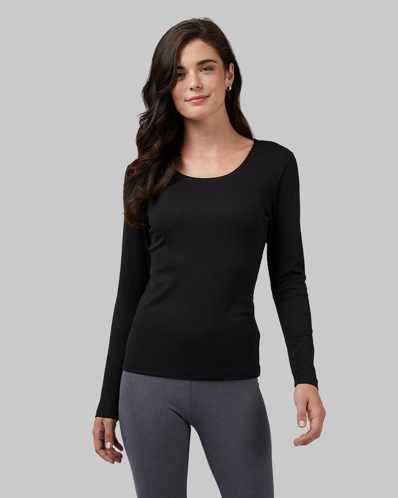 WOMEN'S MIDWEIGHT RIB BASELAYER SCOOP TOP