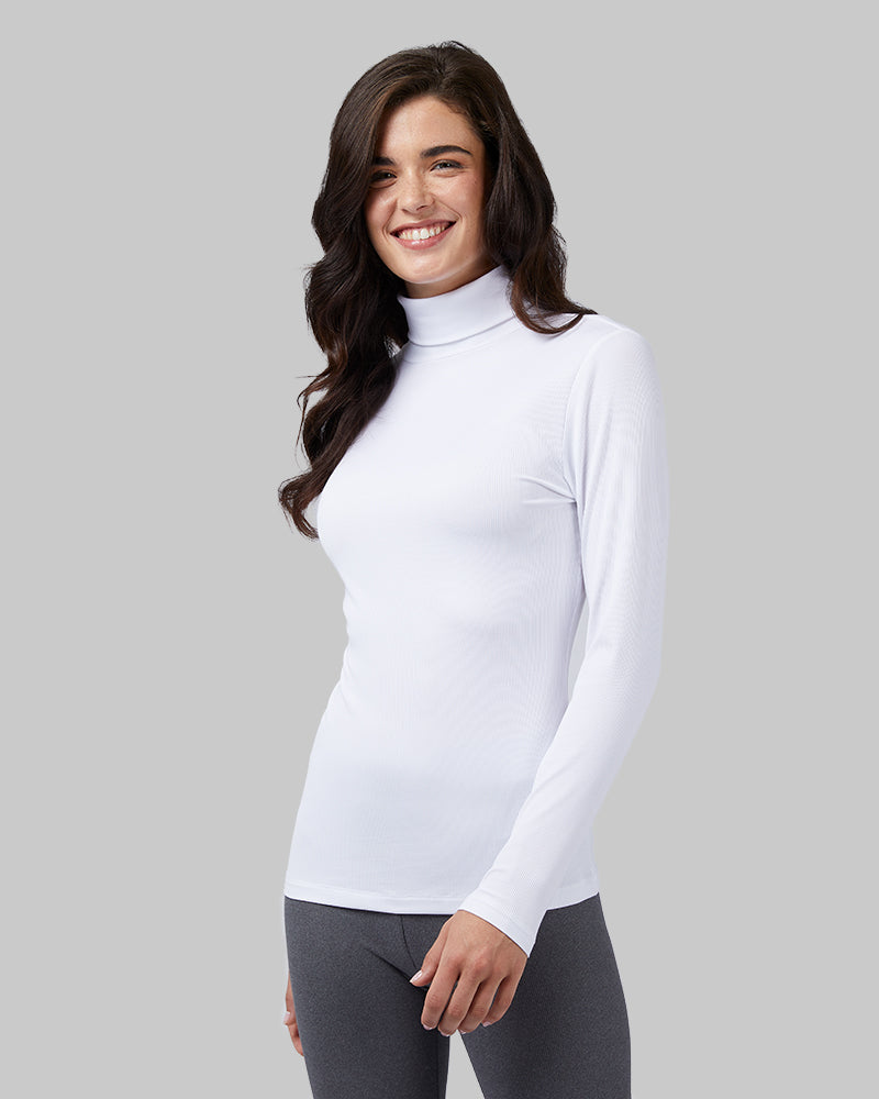 WOMEN'S MIDWEIGHT RIB BASELAYER TURTLENECK