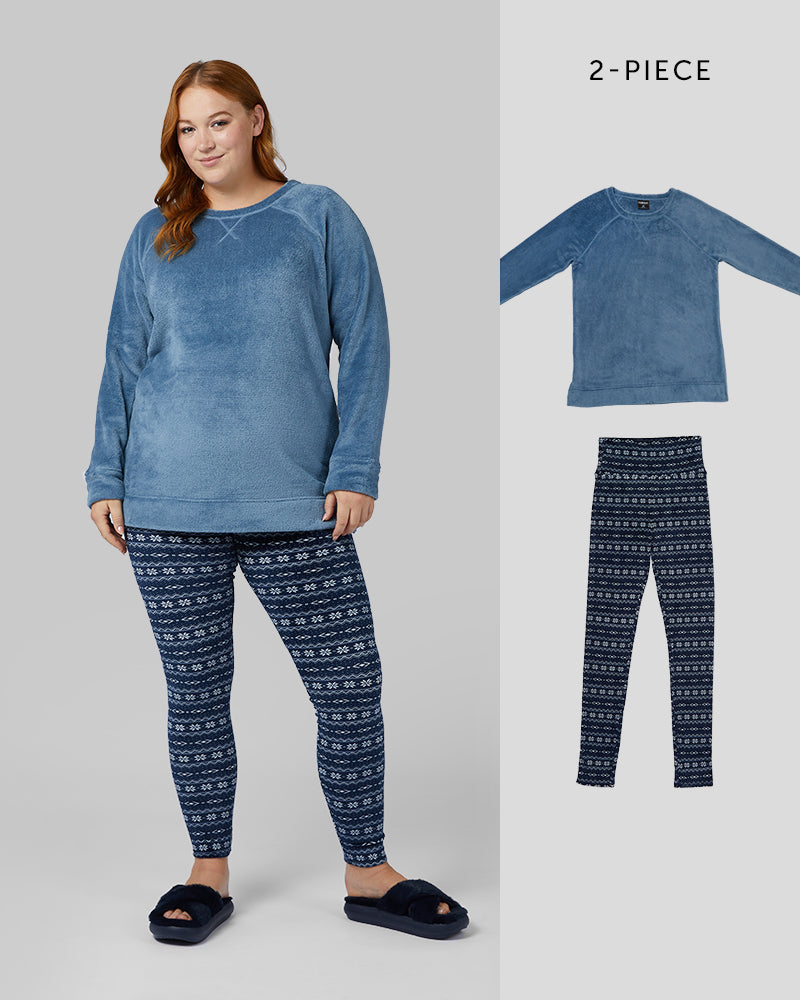WOMEN'S PLUSH 2PC SLEEP SET