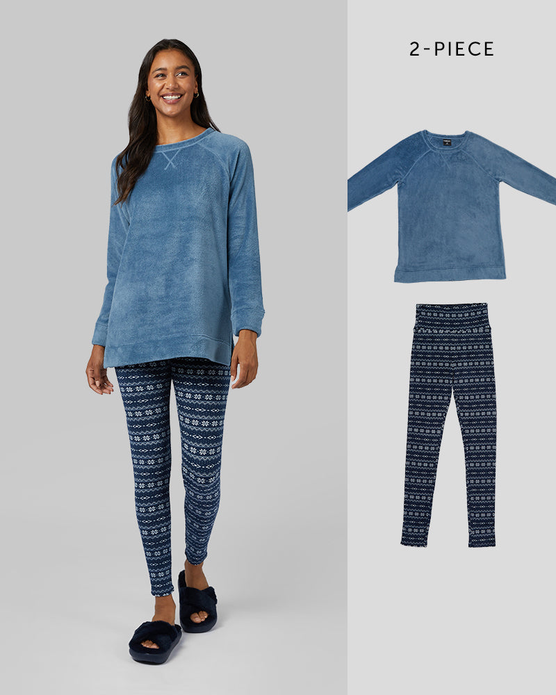 WOMEN'S PLUSH 2PC SLEEP SET