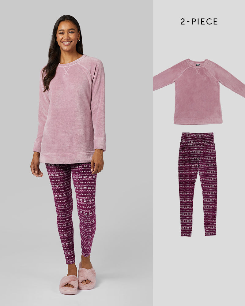 WOMEN'S PLUSH 2PC SLEEP SET