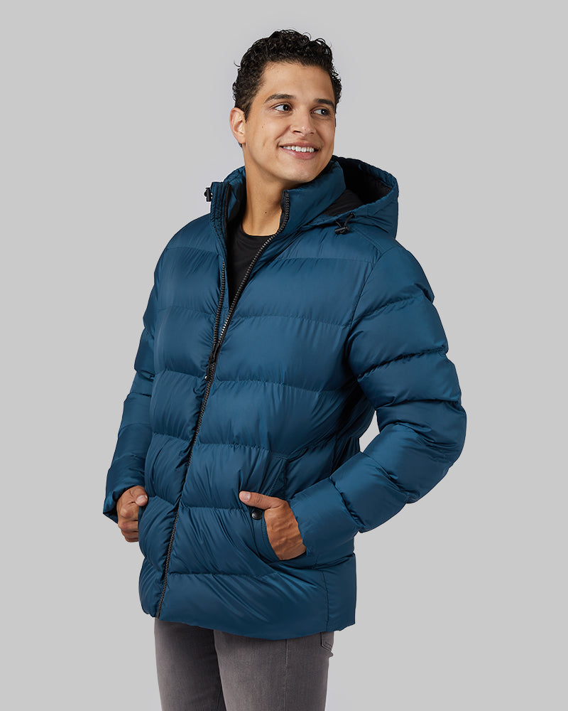 32 Degrees Men's Microlux Heavy Poly-fill Puffer Jacket Colonial Blue / S