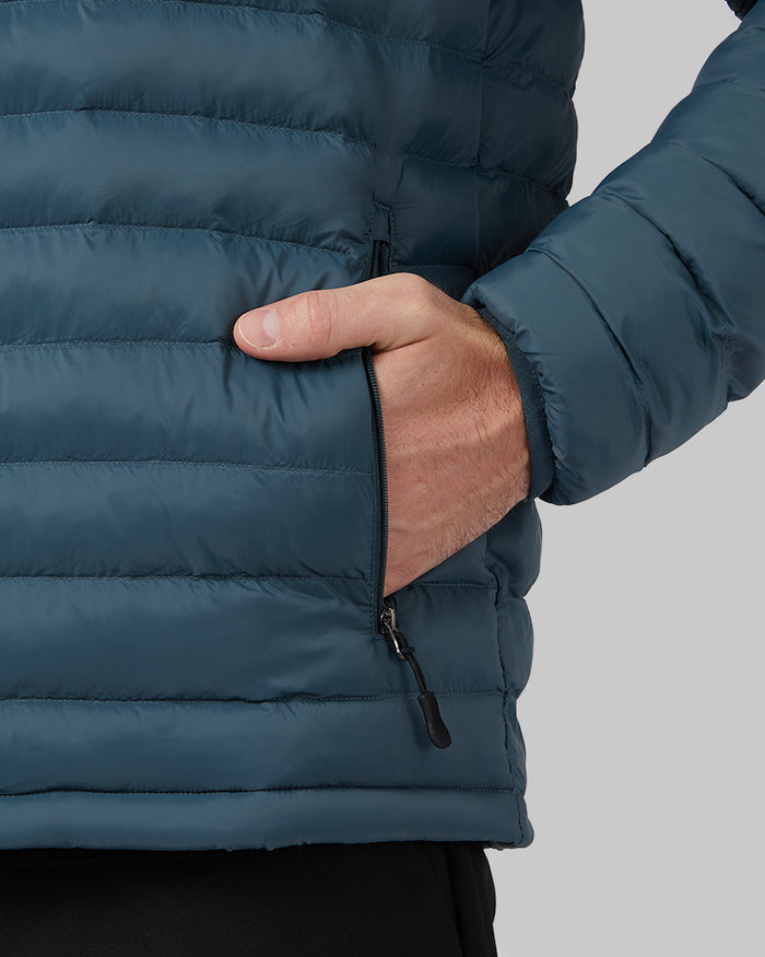 32 Degrees Thunderhead _ Men's Lightweight Recycled Poly-Fill Packable Jacket {model: Ryan is 6'1", wearing size M}{bottom}{right}{bottom}{right}