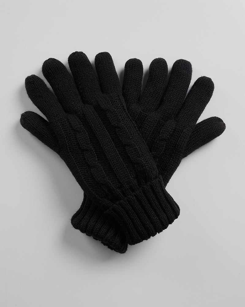 UNISEX CABLE KNIT GLOVES