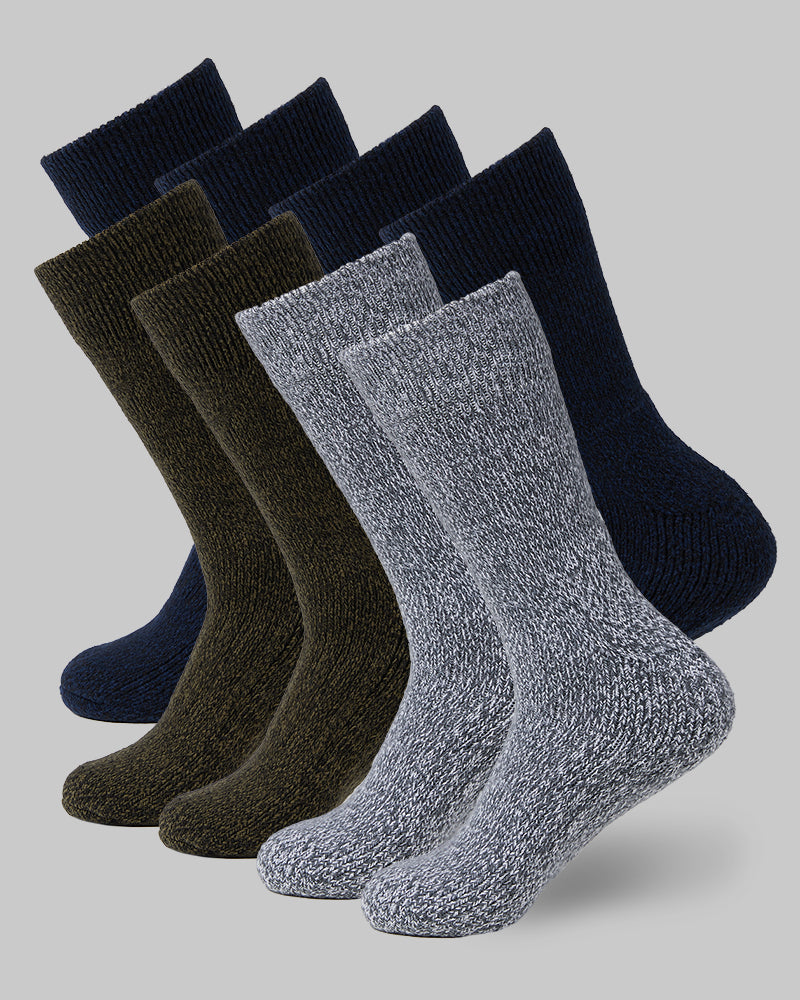UNISEX 4-PACK THERMAL COMFORT CREW SOCKS