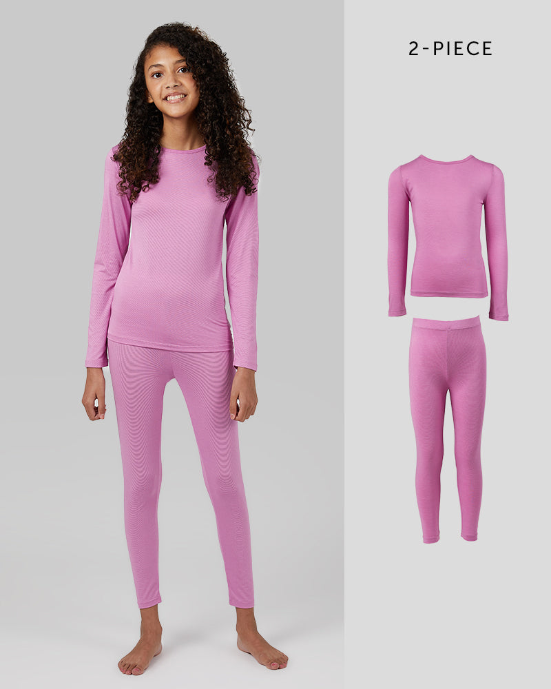UNISEX KIDS' 2PC BASELAYER TOP & BOTTOM SET
