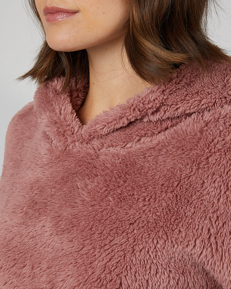 Fluffy sherpa hoodie on sale