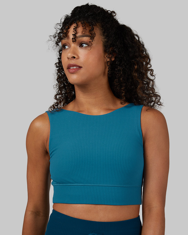 WOMEN'S ACTIVE RIB HIGH NECK SPORTS BRA