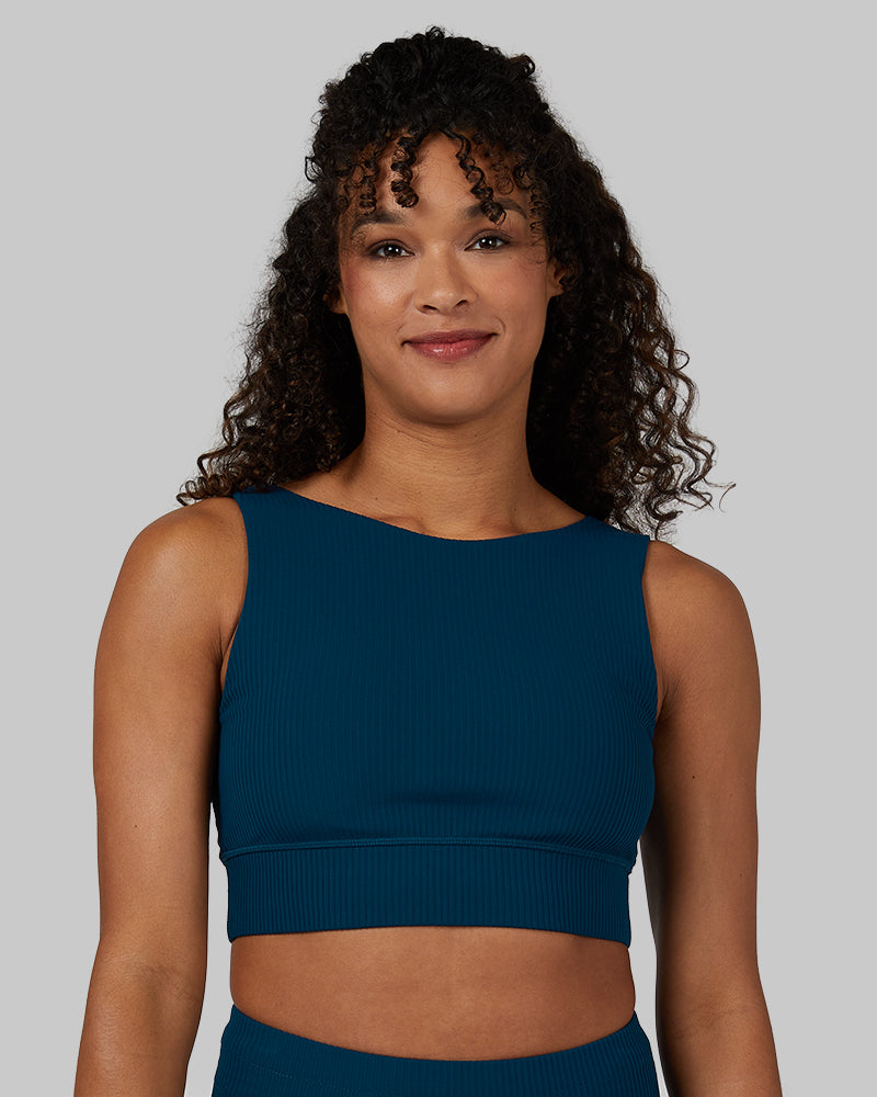 WOMEN'S ACTIVE RIB HIGH NECK SPORTS BRA