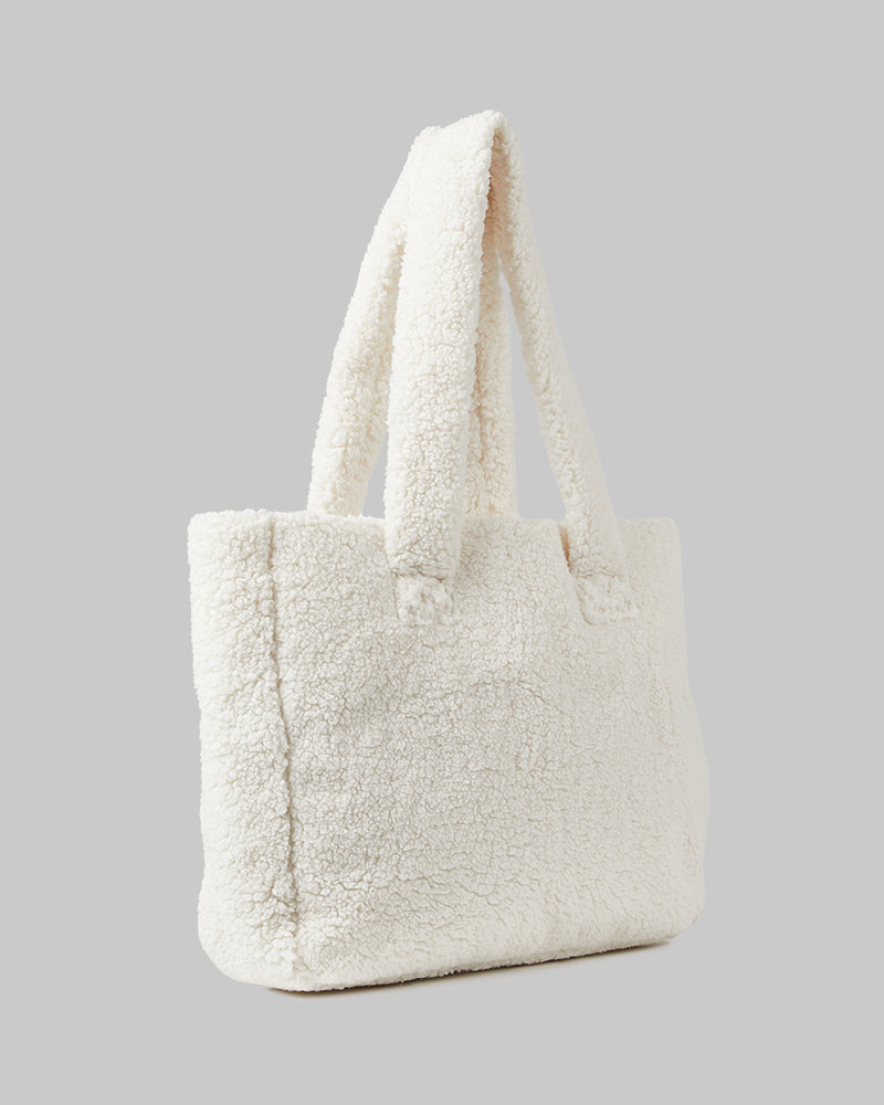 COZY SHERPA TOTE BAG