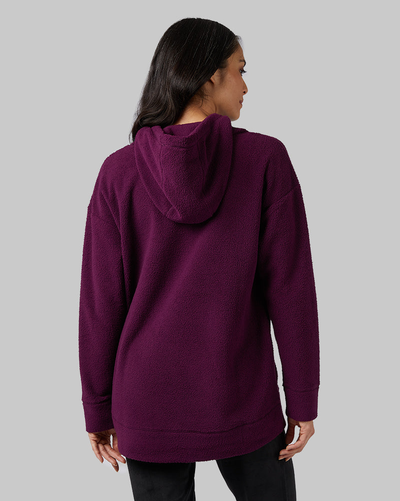 WOMEN'S SHORTHAIR SHERPA PULLOVER HOODIE