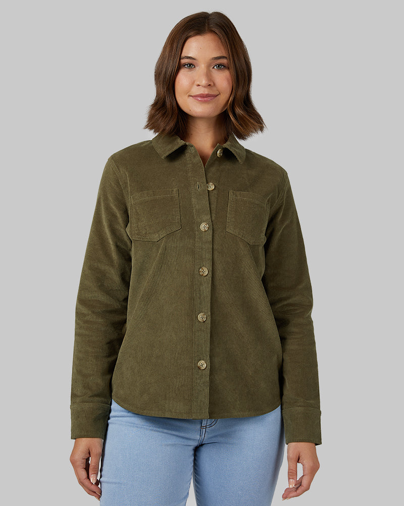 Womens corduroy shirt jacket top