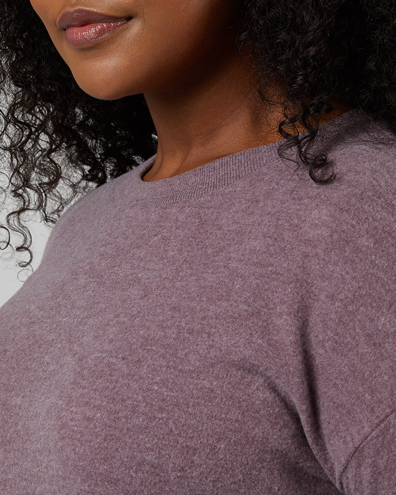 WOMEN'S SOFT SWEATER KNIT CREW DRESS