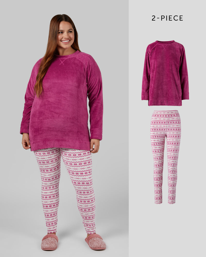 WOMEN'S 2PC PLUSH SLEEP SET