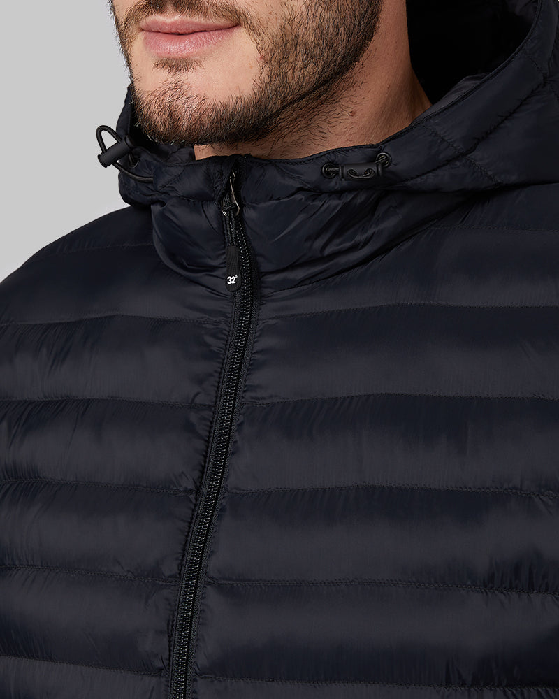 MEN'S LIGHTWEIGHT POLY-FILL PACKABLE HOODED JACKET