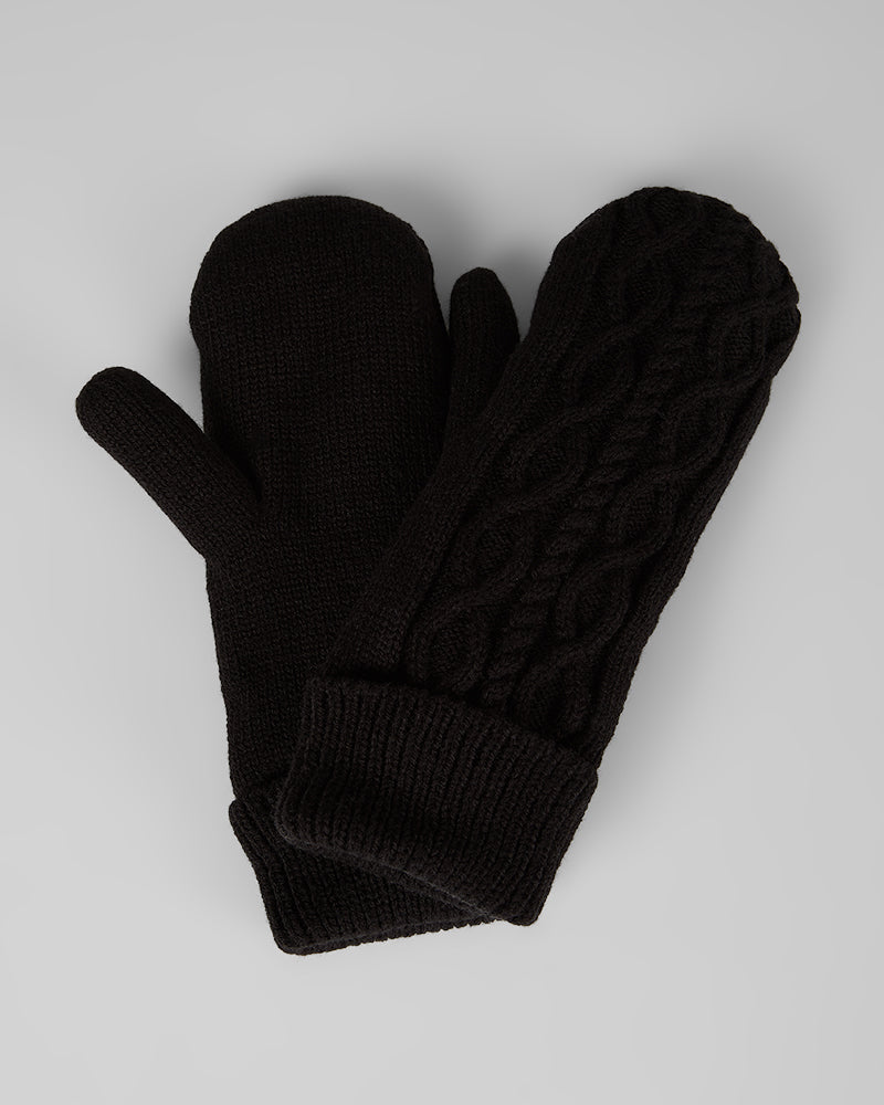CABLE KNIT MITTENS