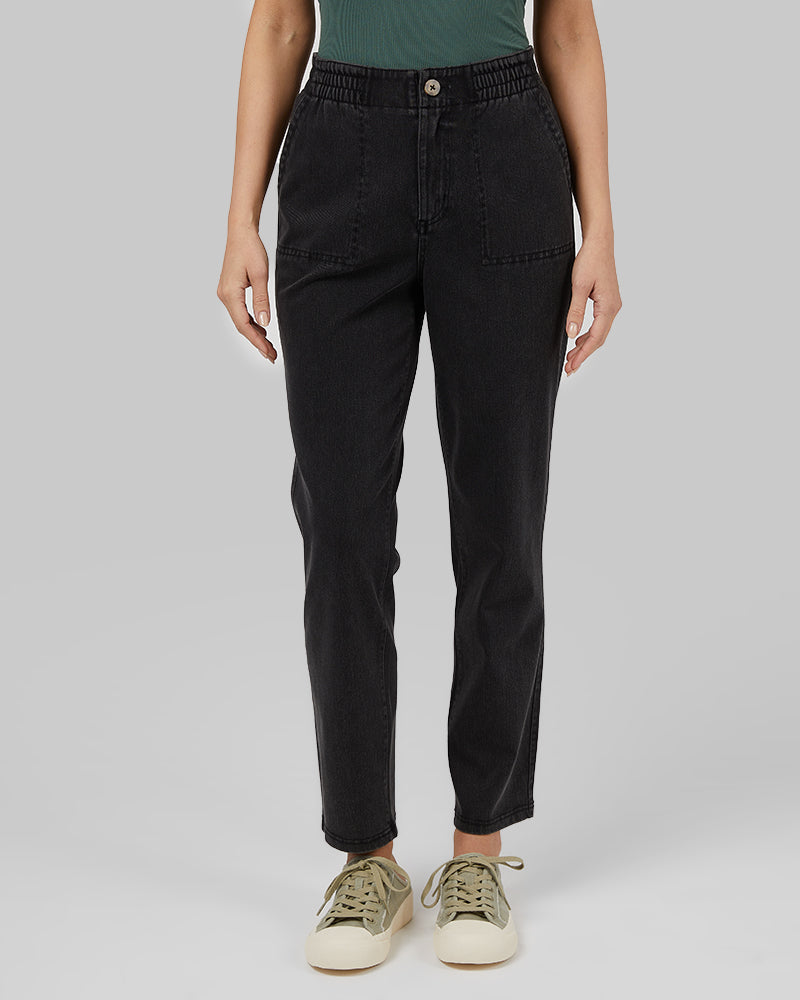 WOMEN'S KNIT DENIM ANKLE PANT