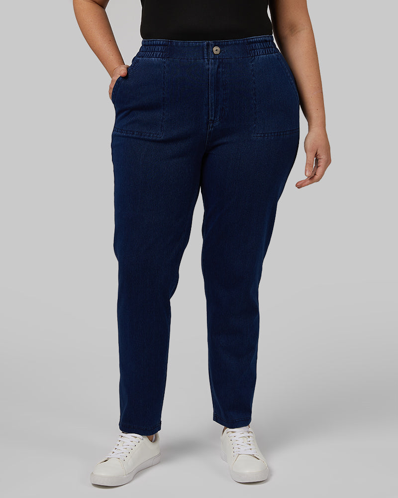 WOMEN'S KNIT DENIM ANKLE PANT