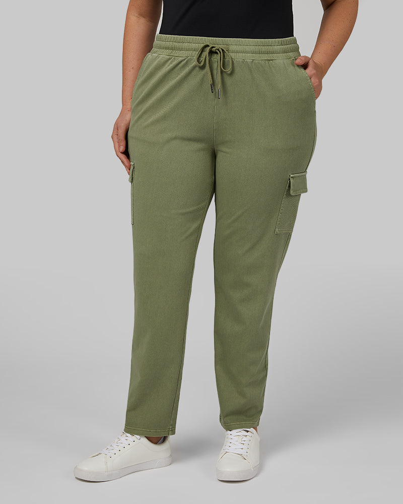 WOMEN'S KNIT CARGO ANKLE PANT