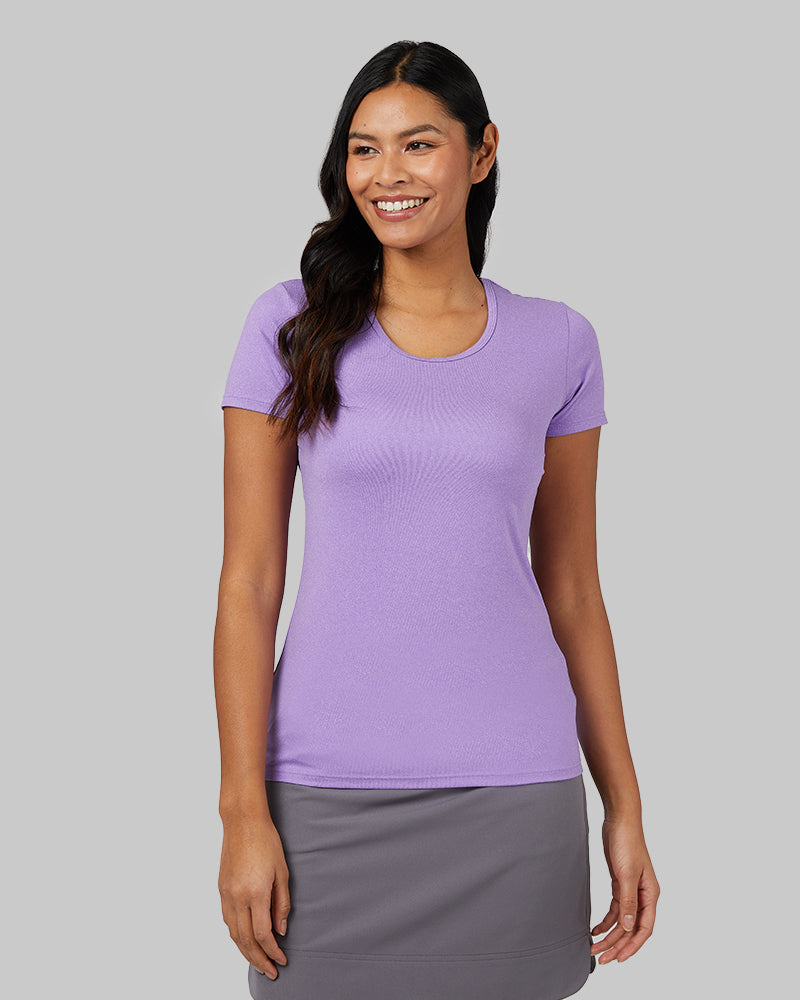 3 Pack 32 Degrees Women's Cool Fitted T-Shirt - Latigo Bay Space Dye -  Medium