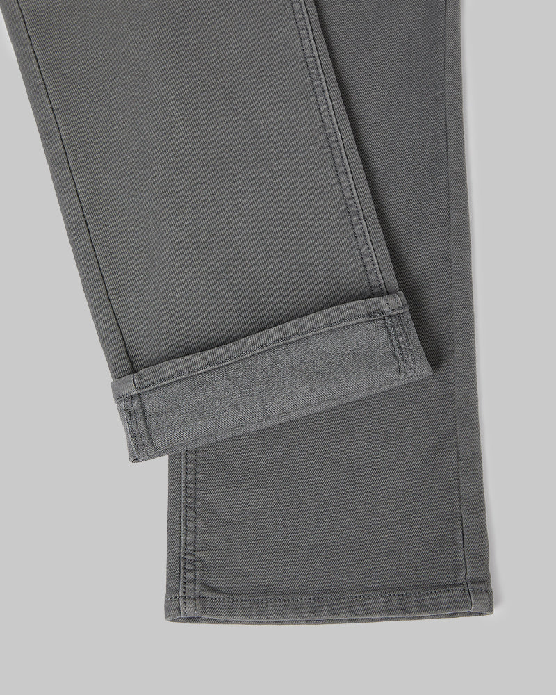 32 Degrees Steel _ Mens Slim Straight 5-Pocket Stretch Twill Pant {model: Cedric is 6'1.5", wearing size 32}{bottom}{right} {bottom}{right}