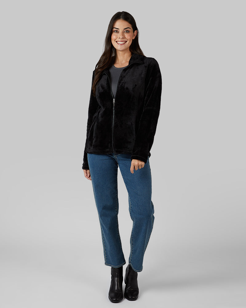 WOMEN'S LUXE FUR FULL-ZIP