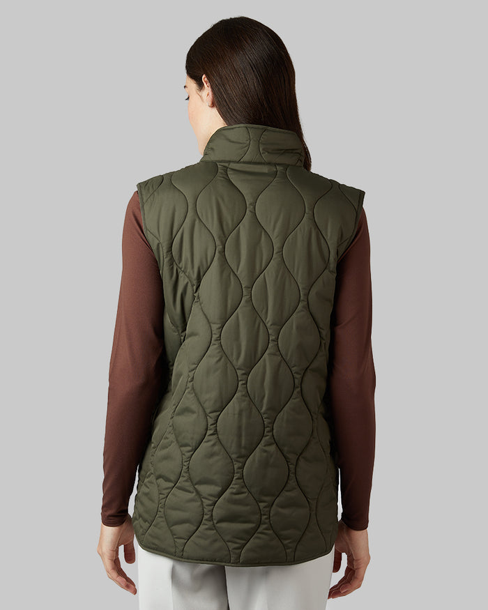 32 Degrees Forest Night _ Women's shield Tech Onion Quilted Vest {model: Katie is 5'10"and size 4 wearing size S}{bottom}{right} {bottom}{right}