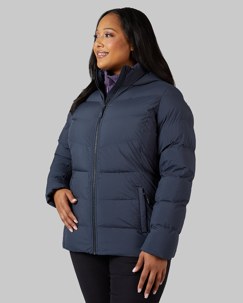 32 Degrees India Ink _ Womens Midweight Puffer Tech Jacket {model: Jeharna is 5