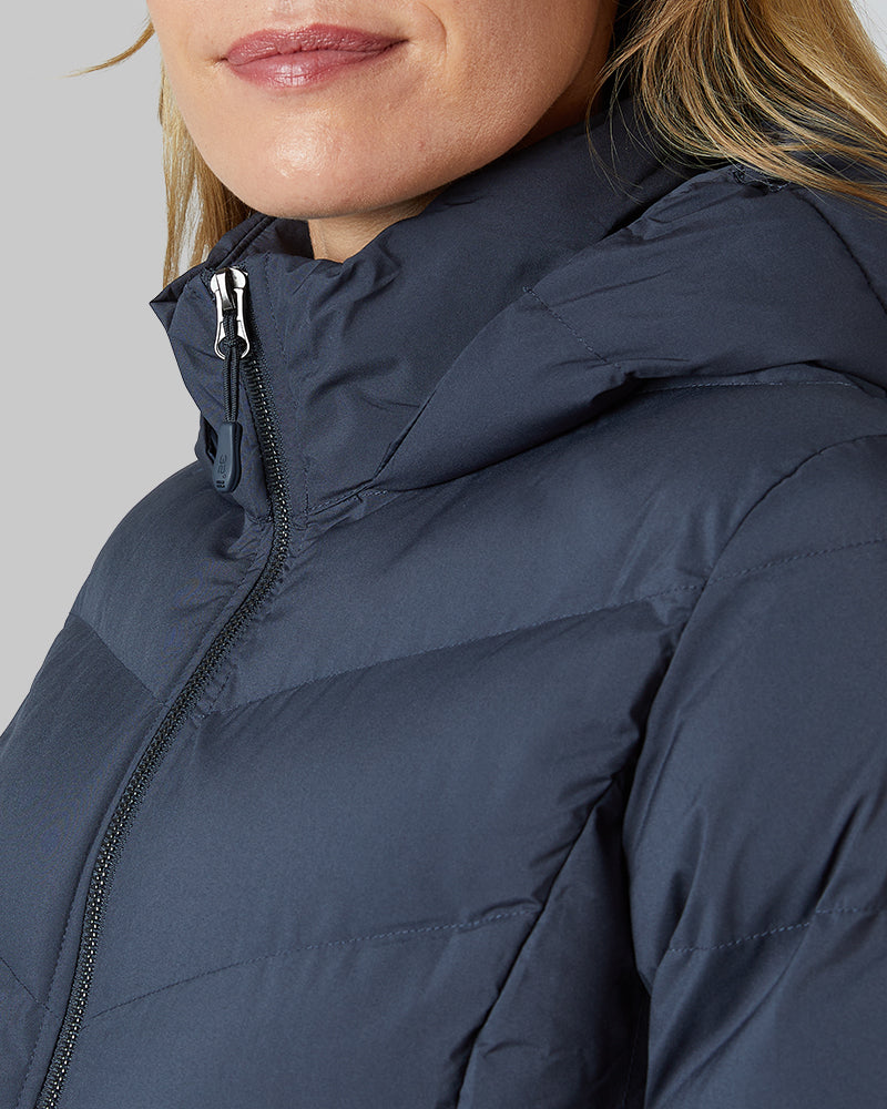 32 Degrees India Ink _ Womens Midweight Puffer Tech Jacket {model: Hollie is 5
