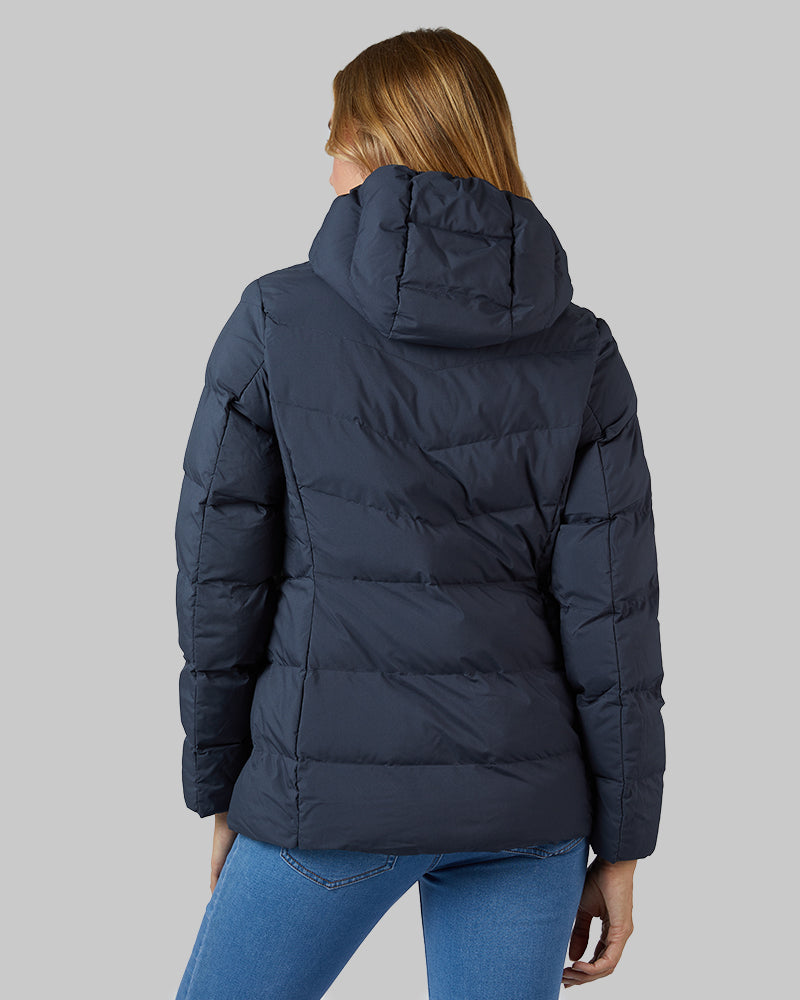 32 Degrees India Ink _ Womens Midweight Puffer Tech Jacket {model: Hollie is 5