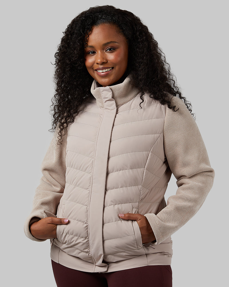 Women's Mixed Media Chevron Jacket