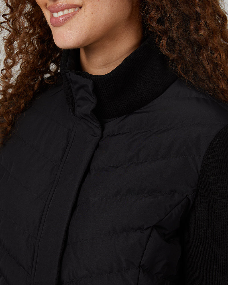 WOMEN'S MIXED MEDIA CHEVRON JACKET