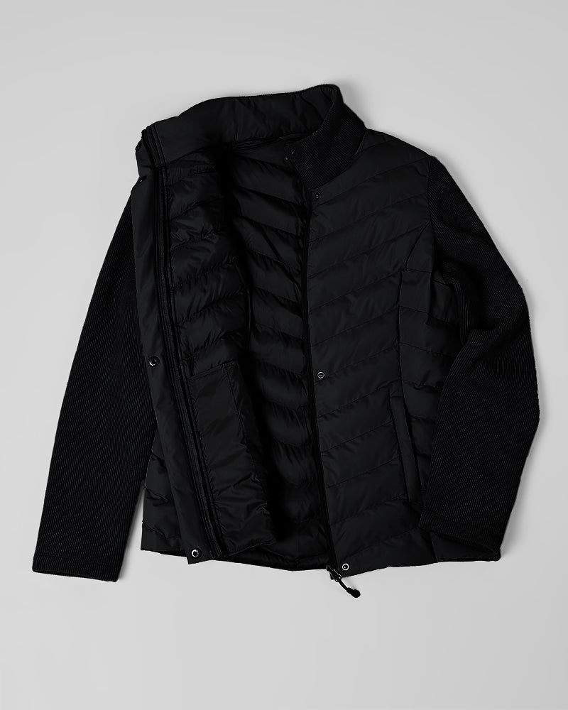 WOMEN'S MIXED MEDIA CHEVRON JACKET