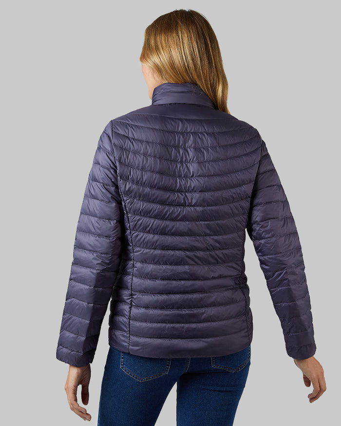 32 Degrees Graystone _ Women's Ultra-Light Down Packable Jacket {model: Hollie is 5'10"and size 4 wearing size S}{bottom}{right} {bottom}{right}