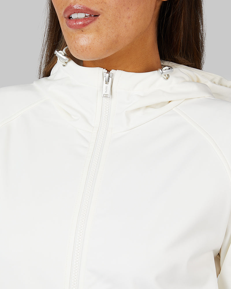 32 Degrees Cream _ Women’s Hooded softshell Jacket {model: Shelby is 5