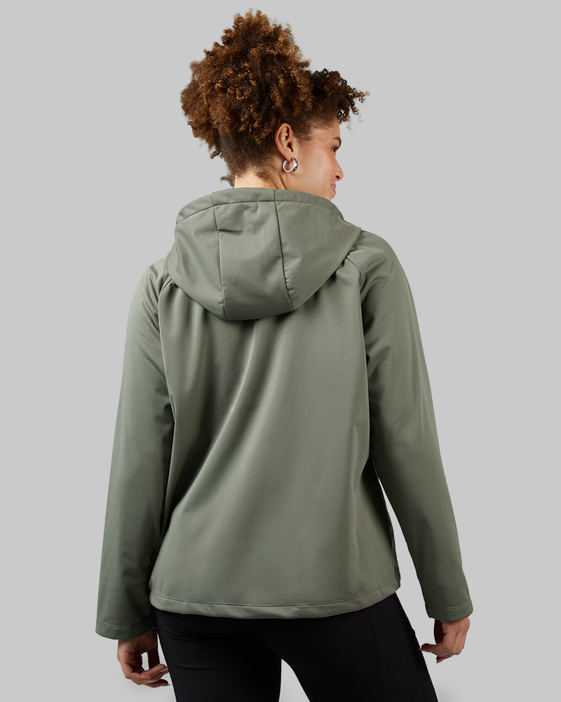 32 Degrees Mulled Basil _ Women’s Hooded softshell Jacket {model: Shani is 5