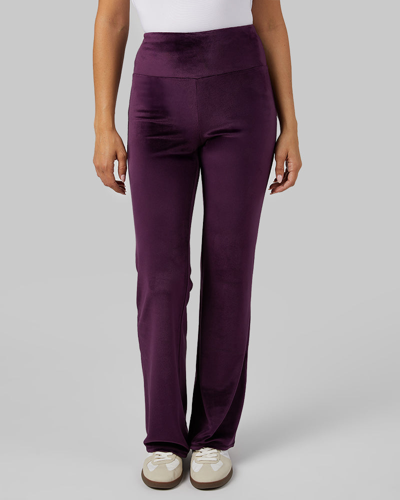 WOMEN'S HIGH-WAIST SOFT VELOUR FLARE PANT