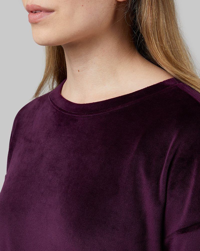Women's Soft Velour Crew Pullover